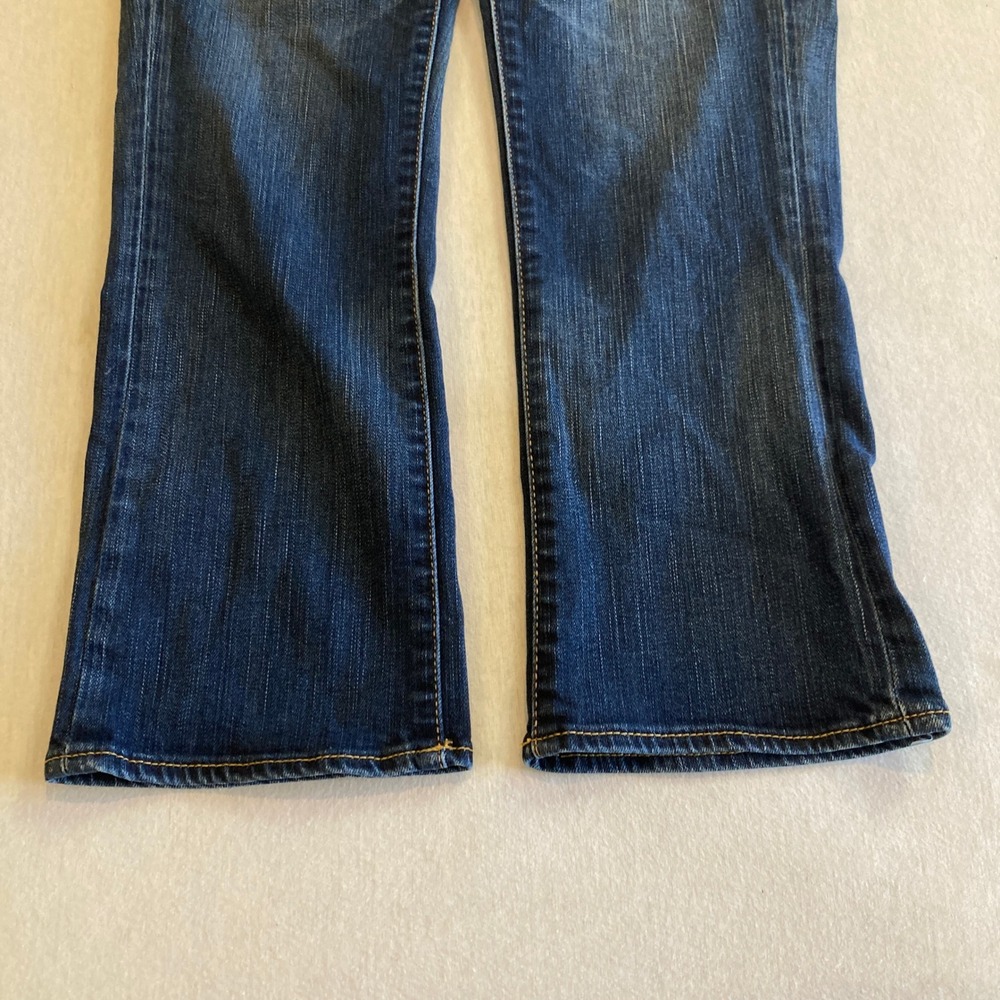 American Eagle Artist Crop Jeans Womens 6 Dark Wash Super Stretch 23 Inseam - Picture 6 of 15